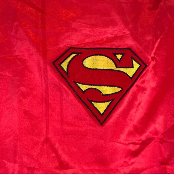 Vintage Red Superman Kids Costume Cape One Size Halloween Super Heroes - Picture 2 of 9